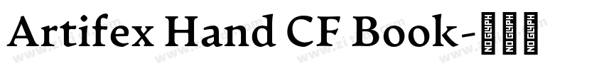 Artifex Hand CF Book字体转换